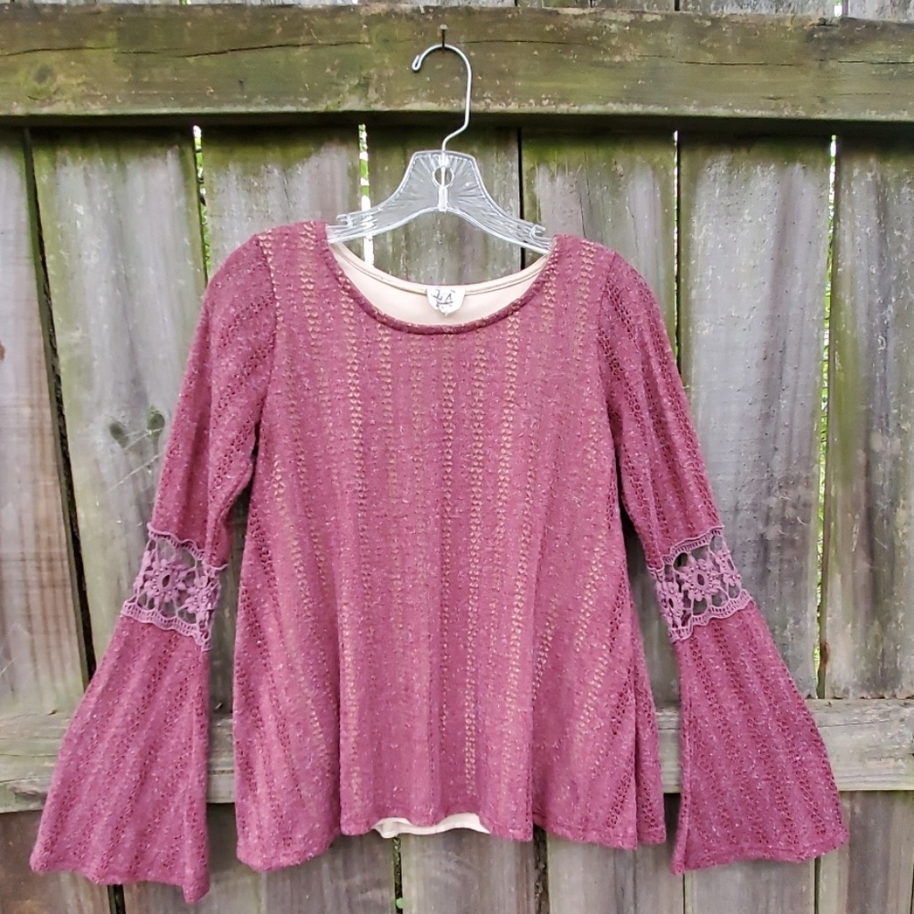 Burgundy bell shirt